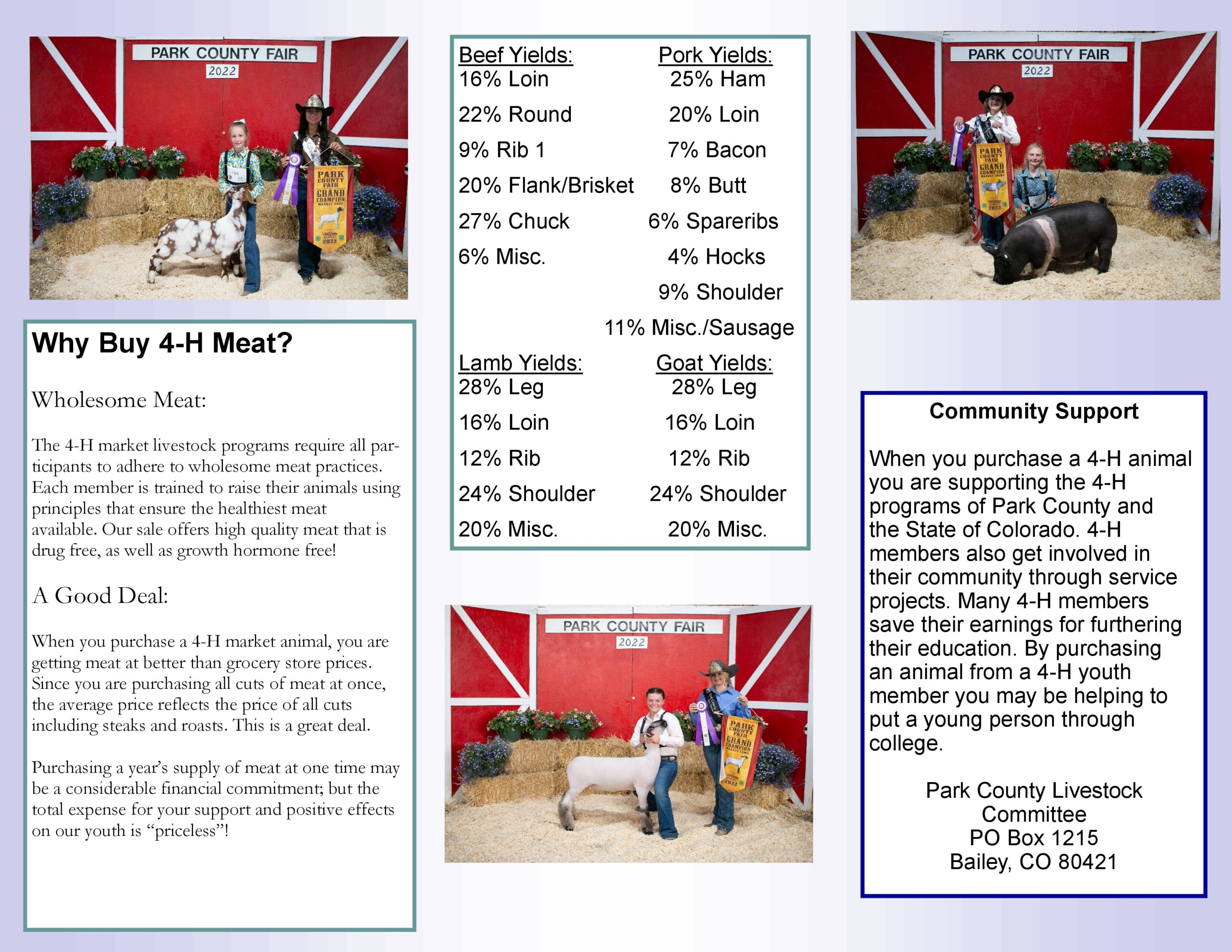 2023 Livestock Auction brochure page 2